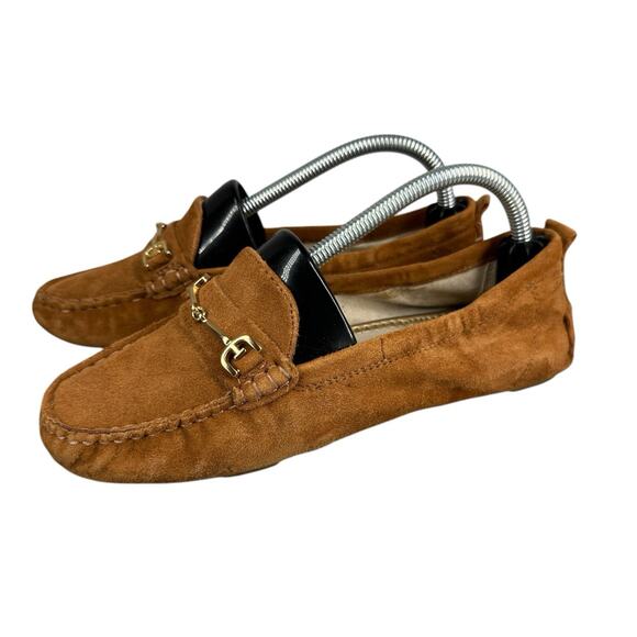 Sam Edelman Womens Suede Moccasins Falto Tan Brown Horse Bit Size 5 - Picture 3 of 10
